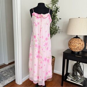 Oscar De La Renta Pink Label Floral Maxi Dress